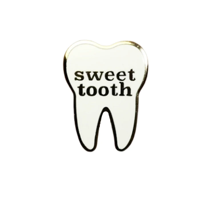 Индивидуальный дизайн от производителя, милые зубные зубы, жесткие эмалированные булавки, булавки для лацканов, броши, эмалированные булавки для зубов на заказ