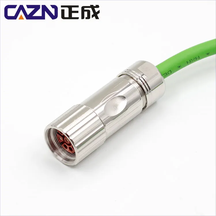 M23 Metal Shield Socket  KUKA Robotic Arm Connector 6 7 9 12 17pin Logistics Sorting Robot M23 signal Connector