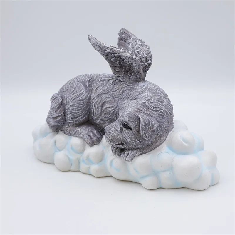 product manufacturer wholesale ornaments animal figurines office decor custom angel dog statues resin home decoration art figurines-5