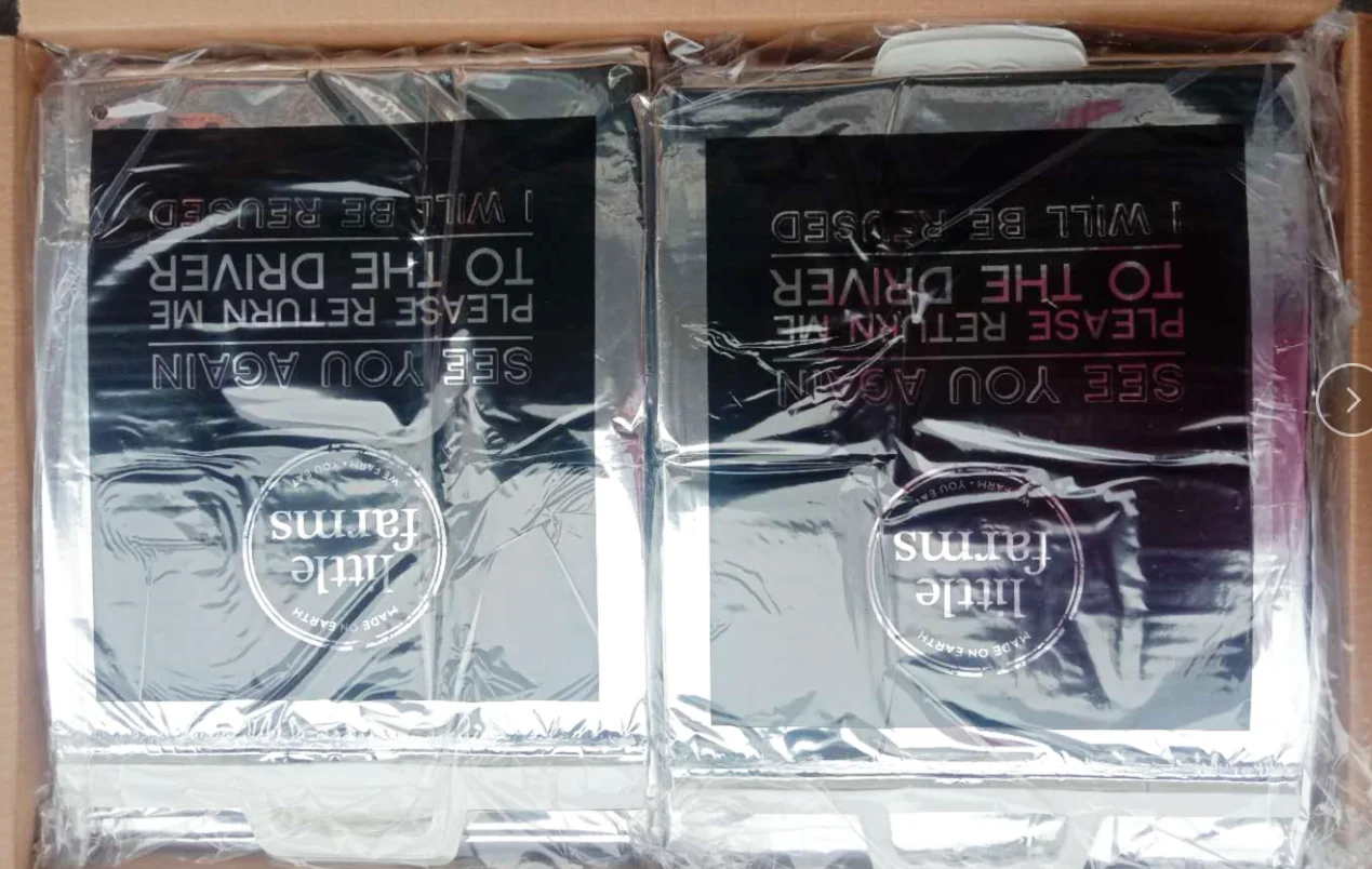 Factory Custom Logo Ldpe Food Grade Two Piece Thermal Insulated Liner