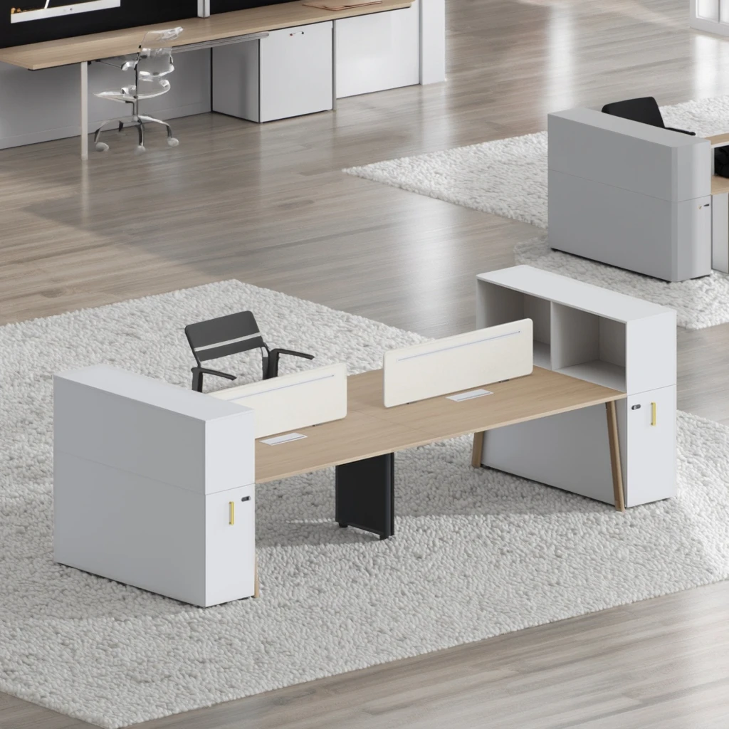 Executive Office Workstation Set with Heavy Duty Storage Cabinets and Modern Work Surface 3