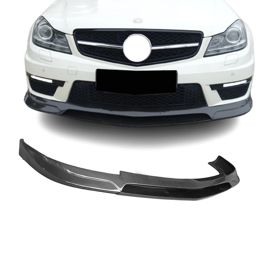 OEM Style Front Bumper  Lip Carbon Fiber For Mercedes Benz W204 C63 Amg Coupe