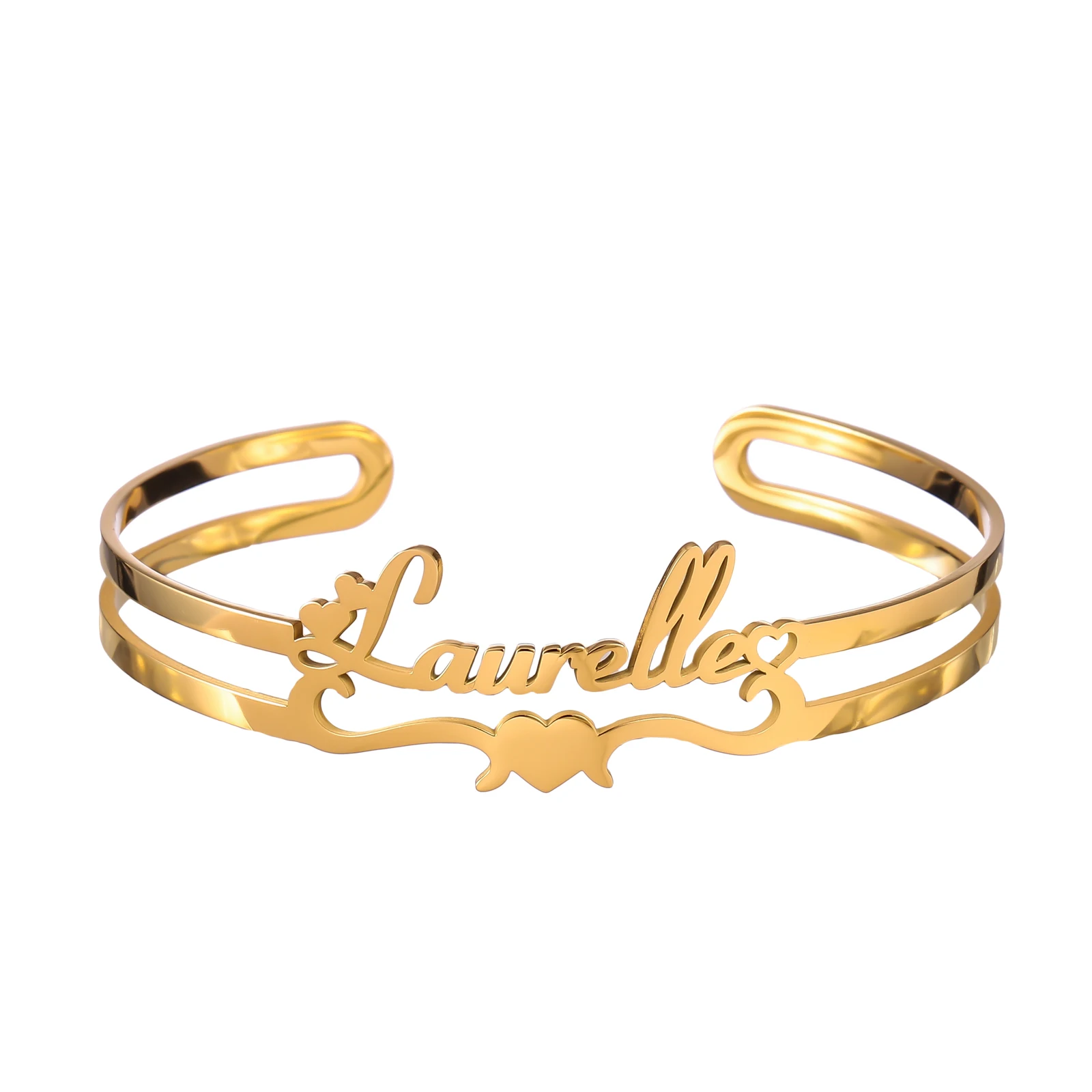 Source Customized Logo Enamel Brand H Bangle Bracelet 8mm Or 12mm Width  Rose Gold Silver Plated Stainless Steel Letter H Bangles on m.