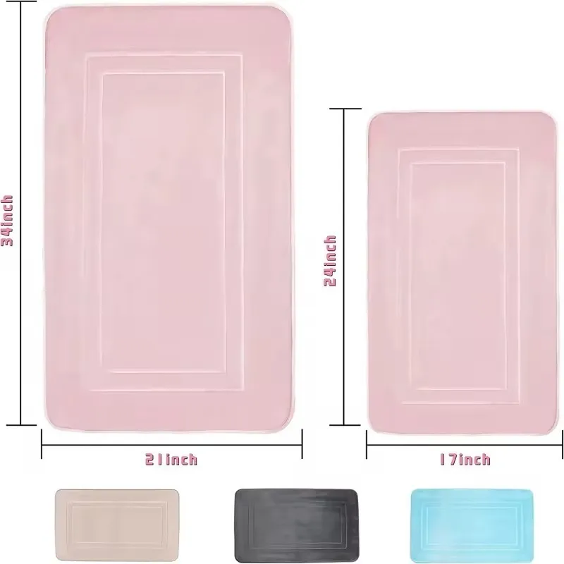 Bath Mat Non Slip Bath Mats for Bathroom Absorbent Carpet Mat Rug Machine Washable Tapis De Bain Bathmat