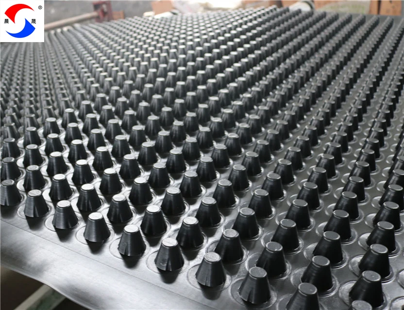 8-30mm HDPE Dimpled Plastic Drainage Sheet Waterproofing Drainage Board ...
