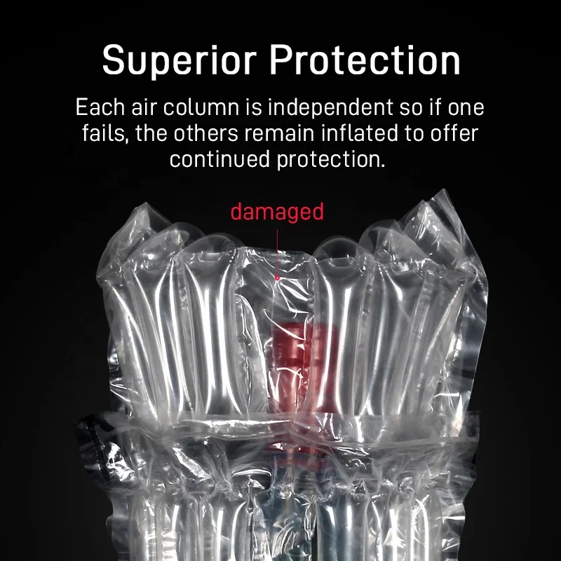 Durable Delivery Wine Bottle Protector Eco Friendly Plastic Air Cushion Bag Inflatable Packaging Shockproof Air Column Bag