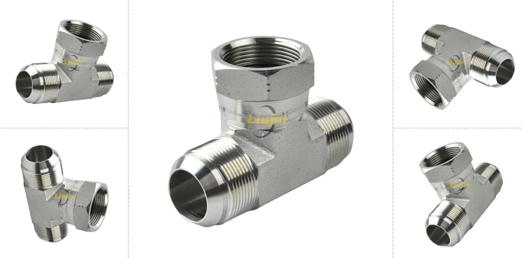 BJ-04 pipe fitting tee male female thread pipe fitting hydraulic adapter