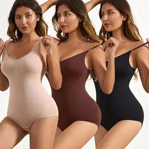 Adjustable Shoulder Strap Butt Lift Bodysuit for Women Seamless Shapewear Sculpting Bodyshapers  Body Shapewear Women