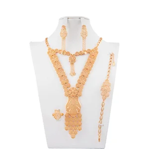 High End Jewelry Artificial Jewellery for Women 14k Gold Plated Necklace Dubai Fashion Jewelry Sets 2026