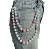 White pink beads (12 16mm beads)