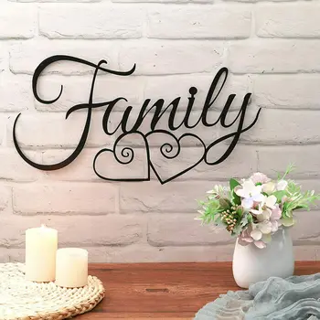 Yinfa Factory Home Craft Family Wall Decor Sign Family Word Wall Art Family Wall Hanging for Living Room