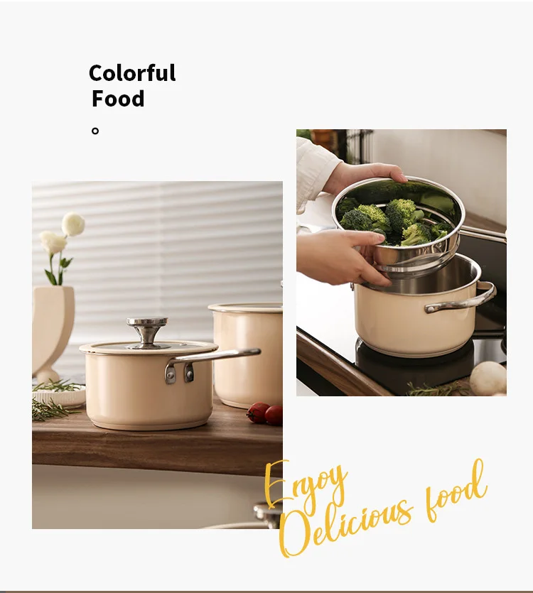 Hot Selling Wholesale Stainless Steel Ceramic Pot Silicone Glass Cover