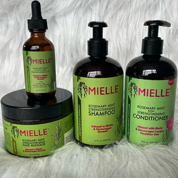 Wholesale MIELLE Natural Organic Rich Conditioner Hair Highly Nutritious Argan Oil Biotin Collagen Rosemary Mint  Shampoo