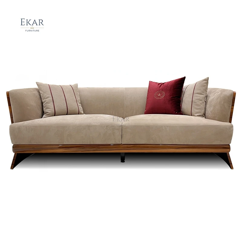 EKAR FURNITURE high quality modern sofa imported fabric leather 1 2 3 seat living room sofa