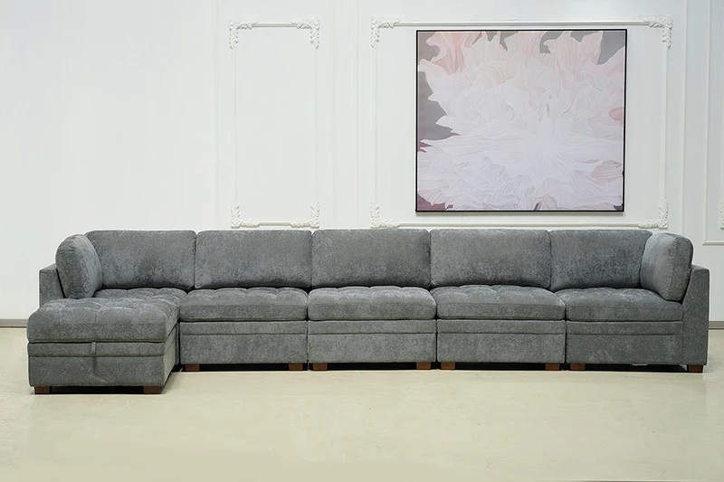 Thomasville Same Design 6 Pieces Modular Sofa Sectional Couch Set Modern Free Combination