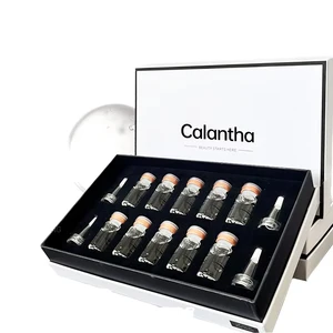 Organic Christmas Collagen Anti-Wrinkle Skincare Set Freeze Dried Powder Ampoule Serum Lyophilized Facial Care Kit for Face for