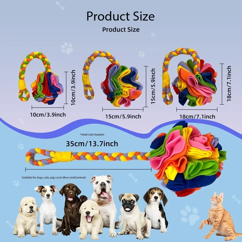 Hand Made Interactive Pet Toys Dog Puzzle Snuffle Toy Slow Feeder Ball Polar Fleece Dog Ball Thrower manufacture