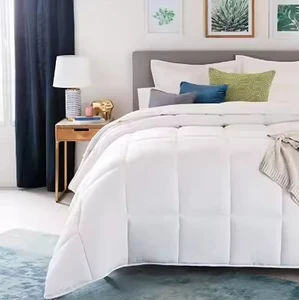 Hotel Comforter Duvet Insert White Custom Size Pattern Cotton Filling Quilt Comforter Set Bedding