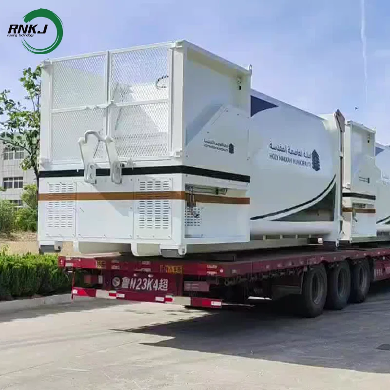 RNKJ Automatic Garbage  Recycling Bin Waste Refuse Compaction Treatment Machinery Static Waste Compactor