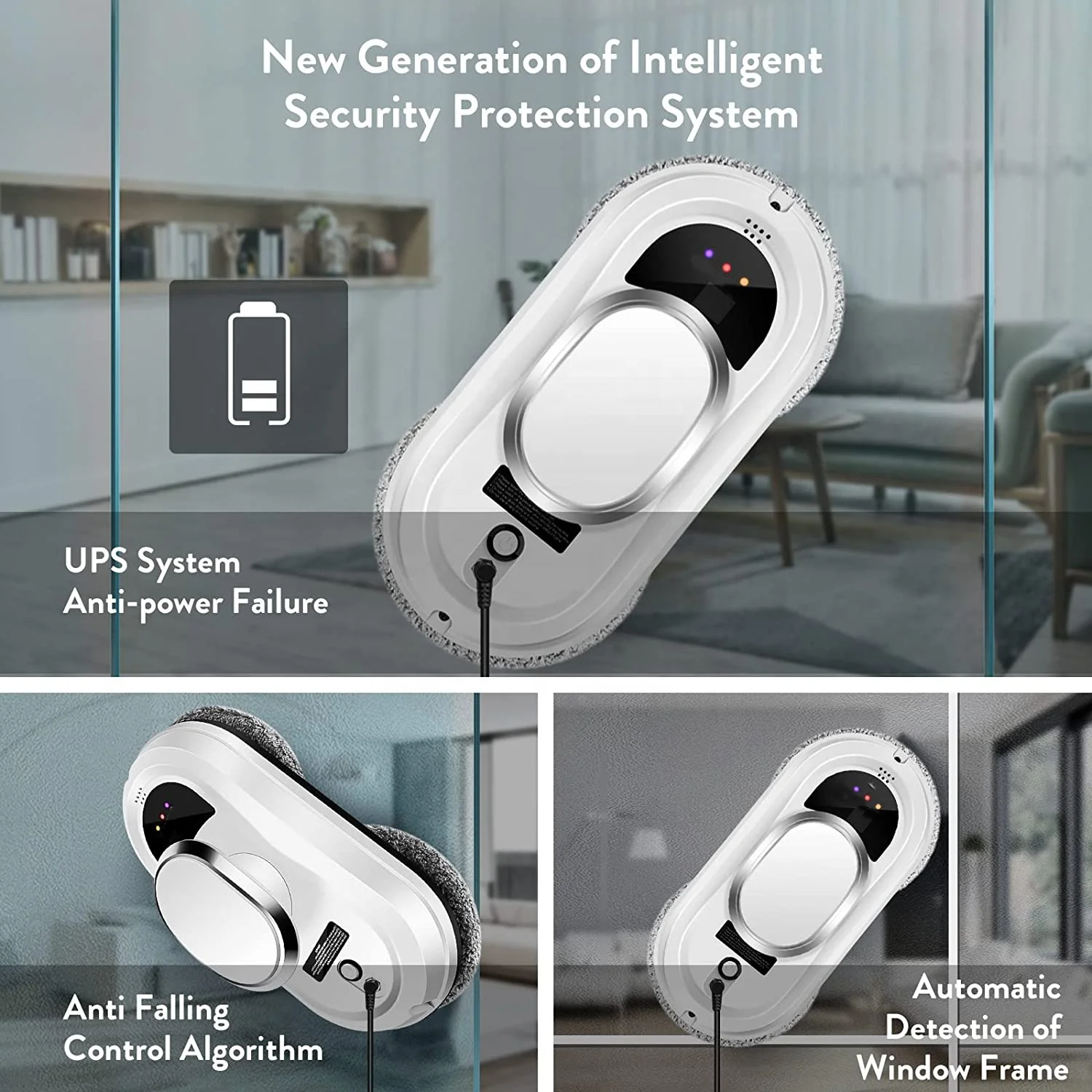 Factory Direct Sales Intelligent Glass Cleaner Vacuum Machine  for Indoor/Outdoor Window Cleaning Robot