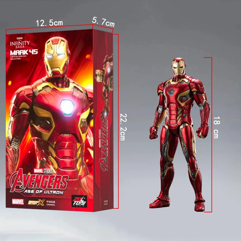 Zd Toys Iron Man Mk45 Action Figure - Marvel 10th Anniversary