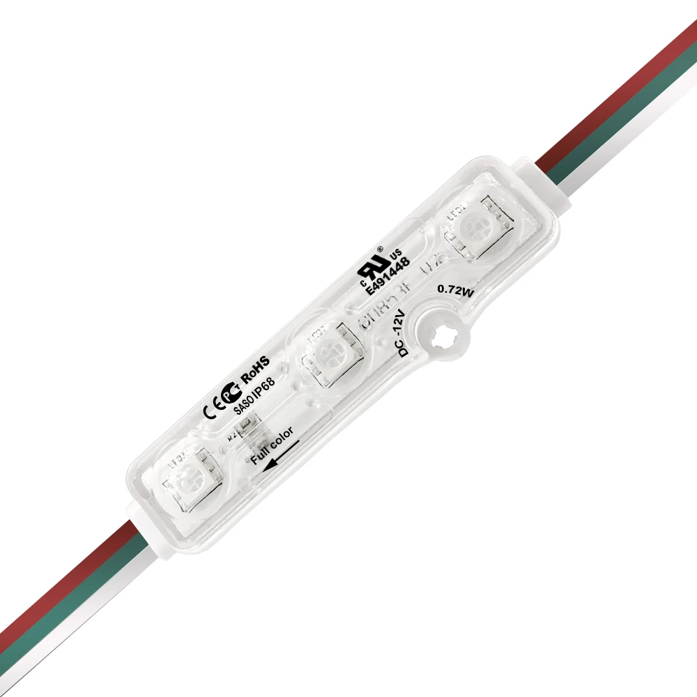 7515 Led Module DC 12V 5050 Digital RGB Full Color LED Module 2811 IC IP68