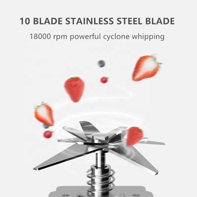 Fruit Juicer Popular USB Blender Juicer Mini Electric Portable Rechargeable Travel High Quality 400ml 10 Blades