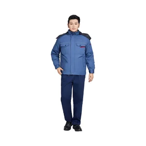 Detachable Winter Hooded Working Clothes Windproof Custom logo Wholesale Warm Workwear Cotton Coat