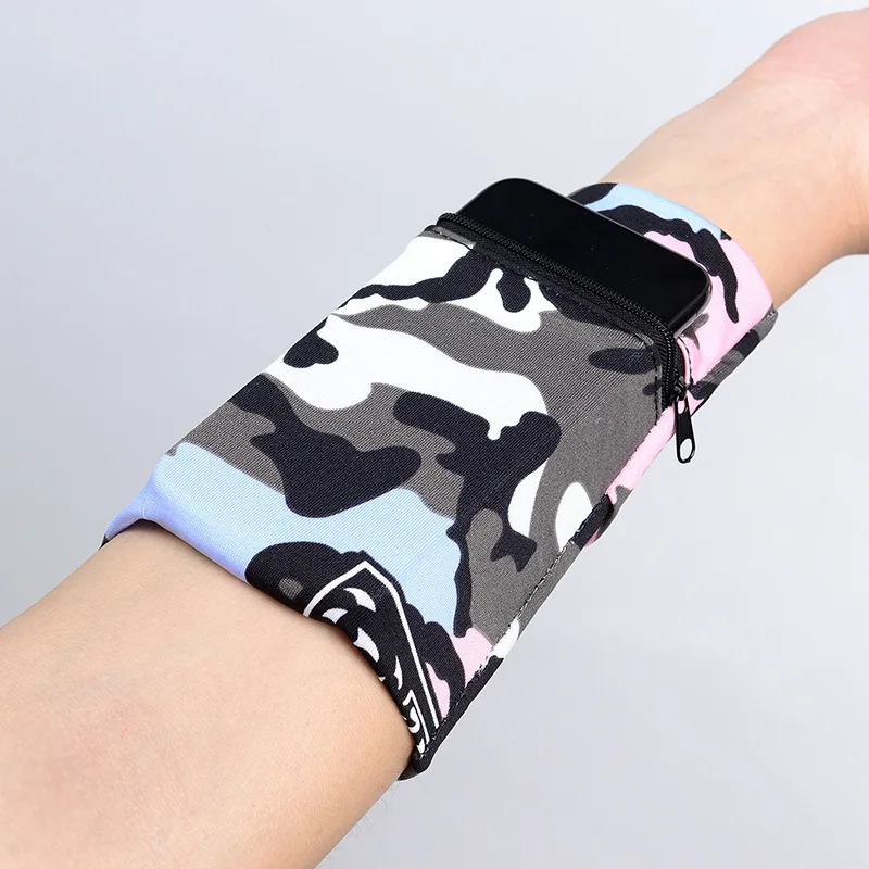 Canvas Cellphone Armband for Fitness Gym Workout Jogging Walking-Elastic  Wrist Band Sleeve Pouch Case Pocket for Running