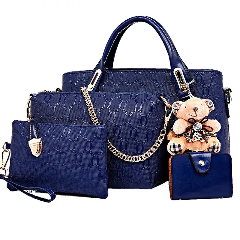 Ccf95 Wholesale Handbag Sets 4 Pieces Lady Hand Bags 2023 Women