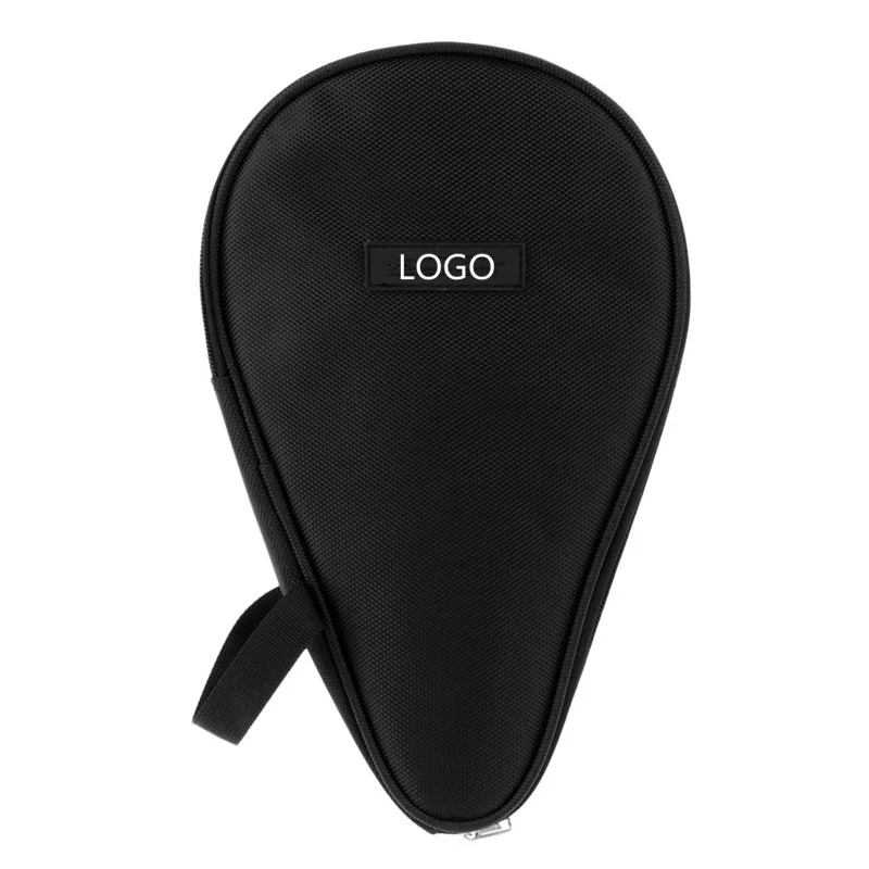 Чехол из ткани Оксфорд для ракеток настольного тенниса сумка переноски пинг-понга с застежкой-молнией и ремешком на руку 2 лопатки