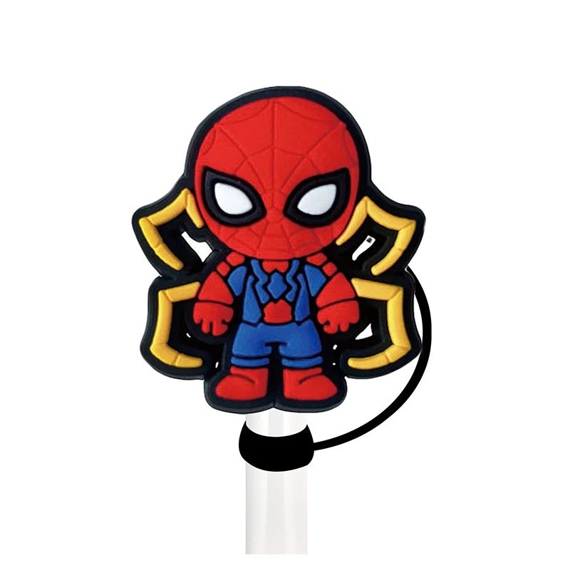 Cartoon Cool Marvel Spider Man Straw Toppers Dust Toppers Covers ...