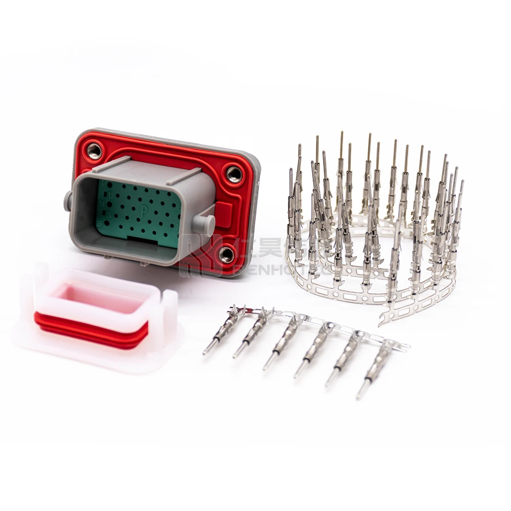 32 Pin HV Signal Communication Automotive Connector Waterproof Rectangular Plug and Socket Rubber Wire Seal