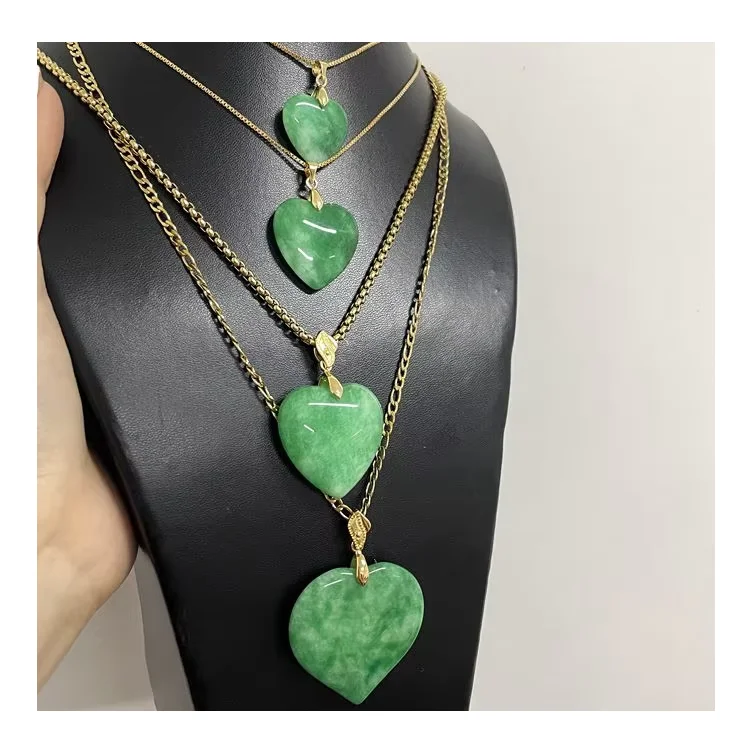 アクセサリー HUMAN MADE HEART NECKLACE GREEN HUMAN MADE HEART NECKLACE GREEN（Natural Green Jade Heart
