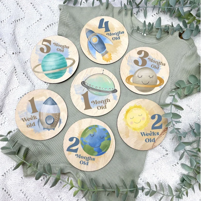 Hello World Birth Announcement Sign - Custom Milestone Cards