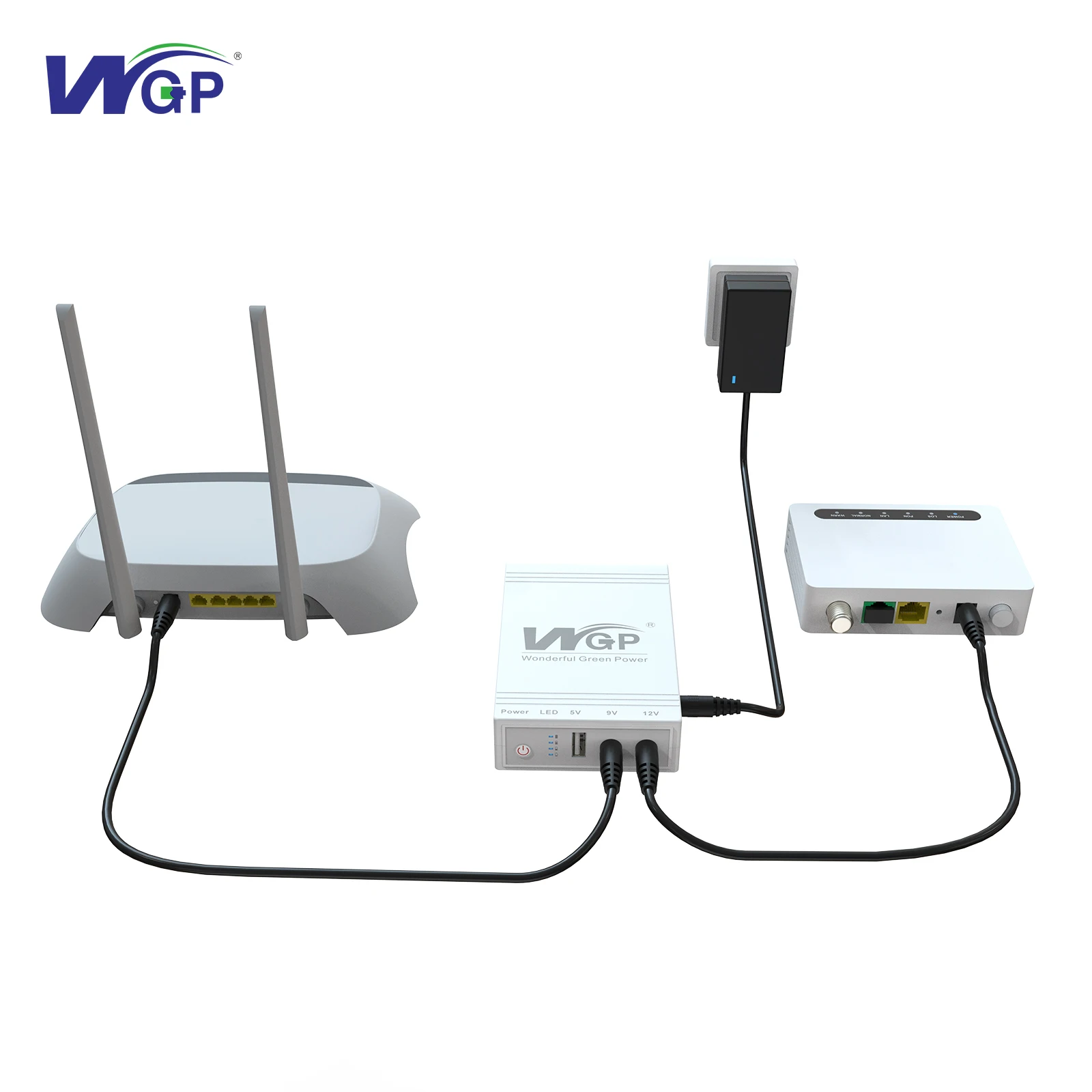 WGP Mini Ups 16000mAh Multiple Output Usb 5v Dc 9v 12v  Mini Ups for Wifi Router 12v Online UPS