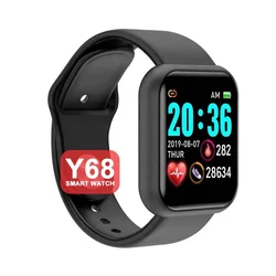 2021 Hot Selling y68 Smart Watches D20 Health Fitness Tracker Reloj Smartwatch Wristband For Android ios