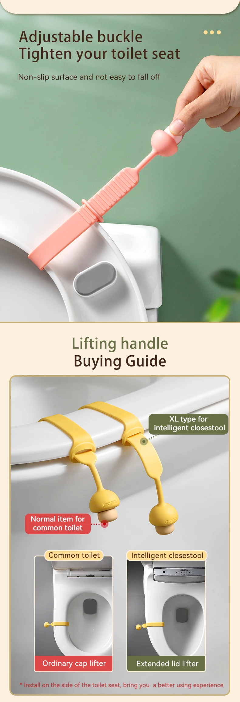 Creative Bathroom Toilet Seat Cover Lifter Avoid Direct Contact Cover Toilet Seat Lifter  seat opener non-dirty hand toilet flap
