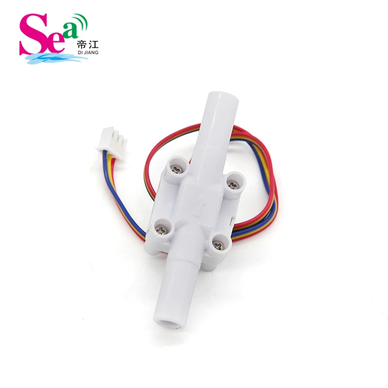 Coffee Purifier Machines OD9.5MM Water Flow Sensor ZJTM-05A POM Material Turbine Hall Effect NPN Pulse Counter Flowmeter