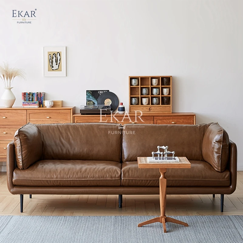 product new design ekar high density foam and oiled leather sofa-59