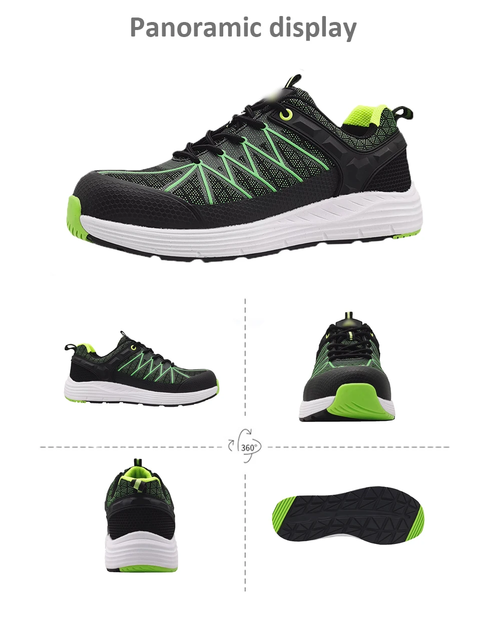 VITOSAFE Puncture-proof Anti-slip Industrial Breathable Construction Work Steel Toe Safety Shoes for Men manufacture