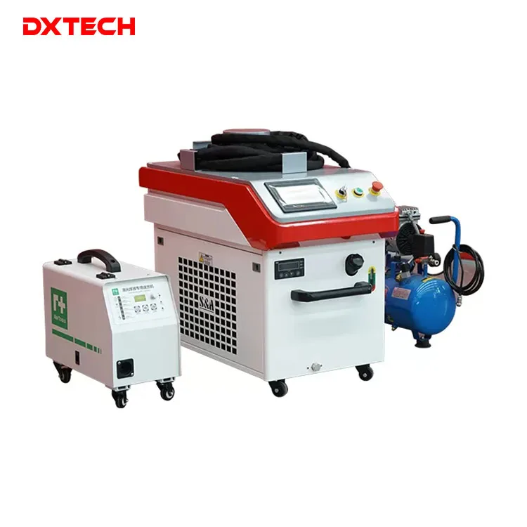 DXTECH  Handheld 4 in 1 Mini 100W 200W Fiber Laser Cleaning Machine Fiber Laser Removal Rust for Paint Removing