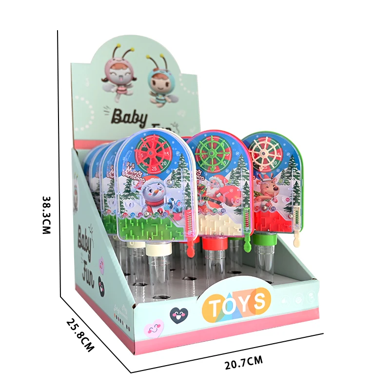 Surprise Christmas Gift for Kids Good Quality ABS Indoor Outdoor Play Toy Candy Mini Pinball Games Maze Puzzles Candy Toys