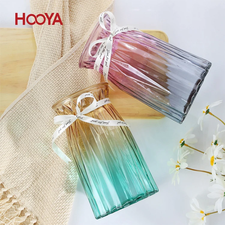 装饰鲜花的双色大型透明玻璃花瓶 Buy 玻璃花瓶装饰花 透明玻璃花瓶大 花瓶玻璃透明product On Alibaba Com