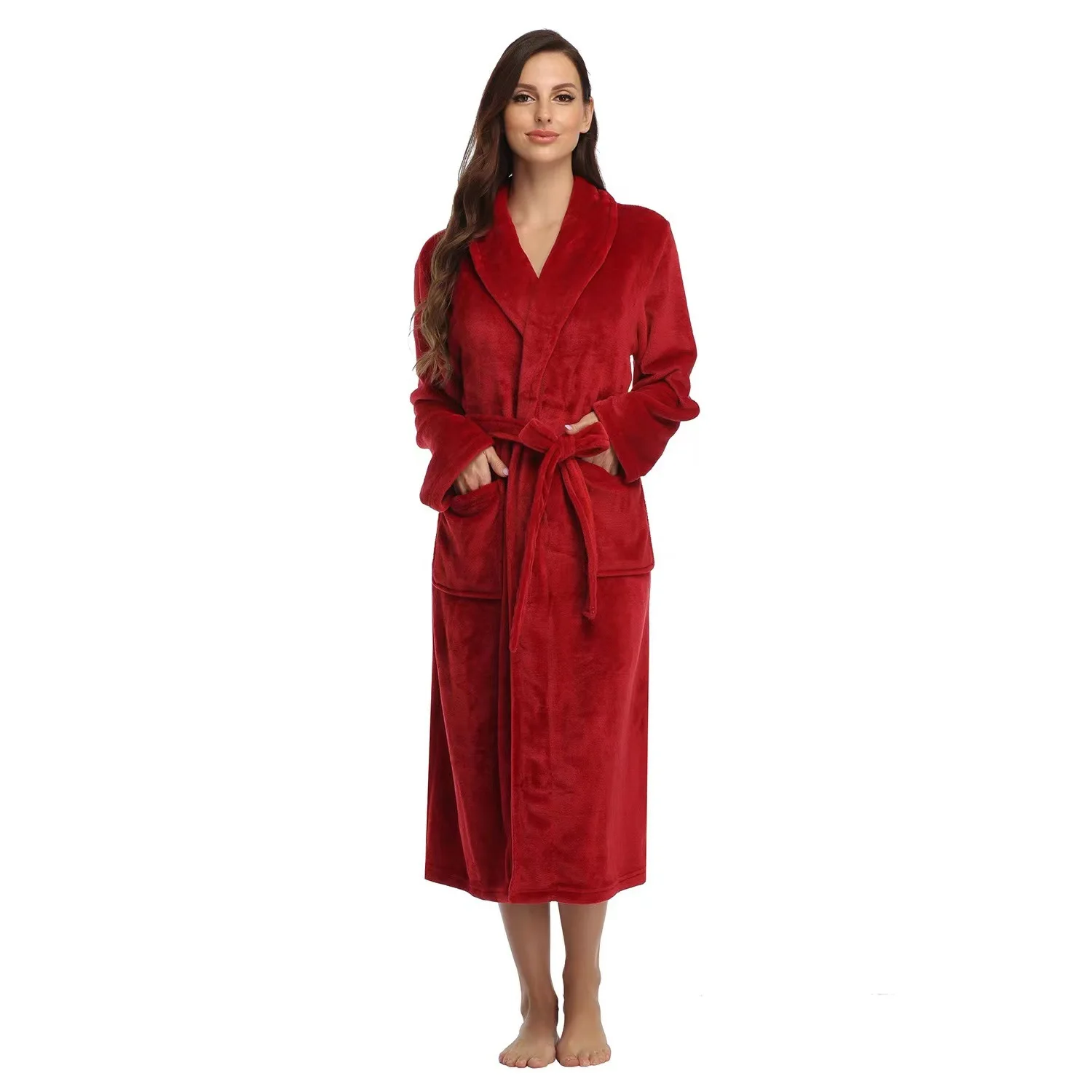 High Quality Custom 2023 Luxury Bath Robes Unisex Flannel Winter Fleece