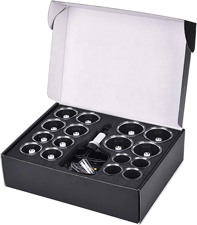 32 Therapy Cups Cupping Set with Pump Professional Chinese Acupoint Cupping Therapy Sets Hijama for Cupping Massage