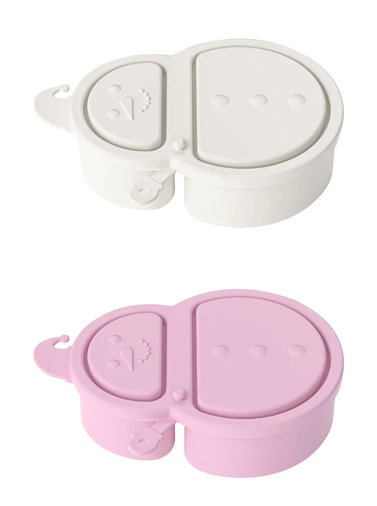 Silicone Divided Snack Box, Snowman Airtight Food Container, Food-Grade Reusable Bento Box, Leakproof Portable Lunch Container manufacture