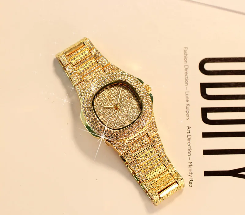 YW32 Women's Watch Luxury Full Diamond Quartz Wristwatch