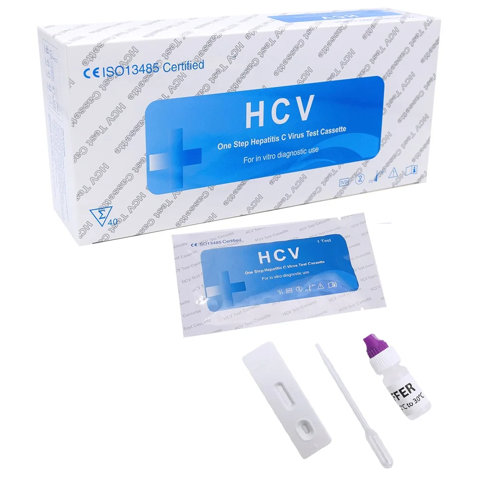 Medical Disposable Infectious disease 1 Step Quick Check 2.5 mm WB/Serum/Plasma HCV Test Strip HCV