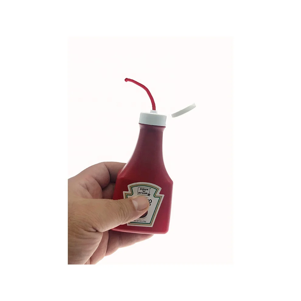   Trick Good Quality Active Tricks EN71 BSCI Novelty Jokes Gag Gift Squirt Ketchup in Bottle Toy  prank 10 Pcs/box